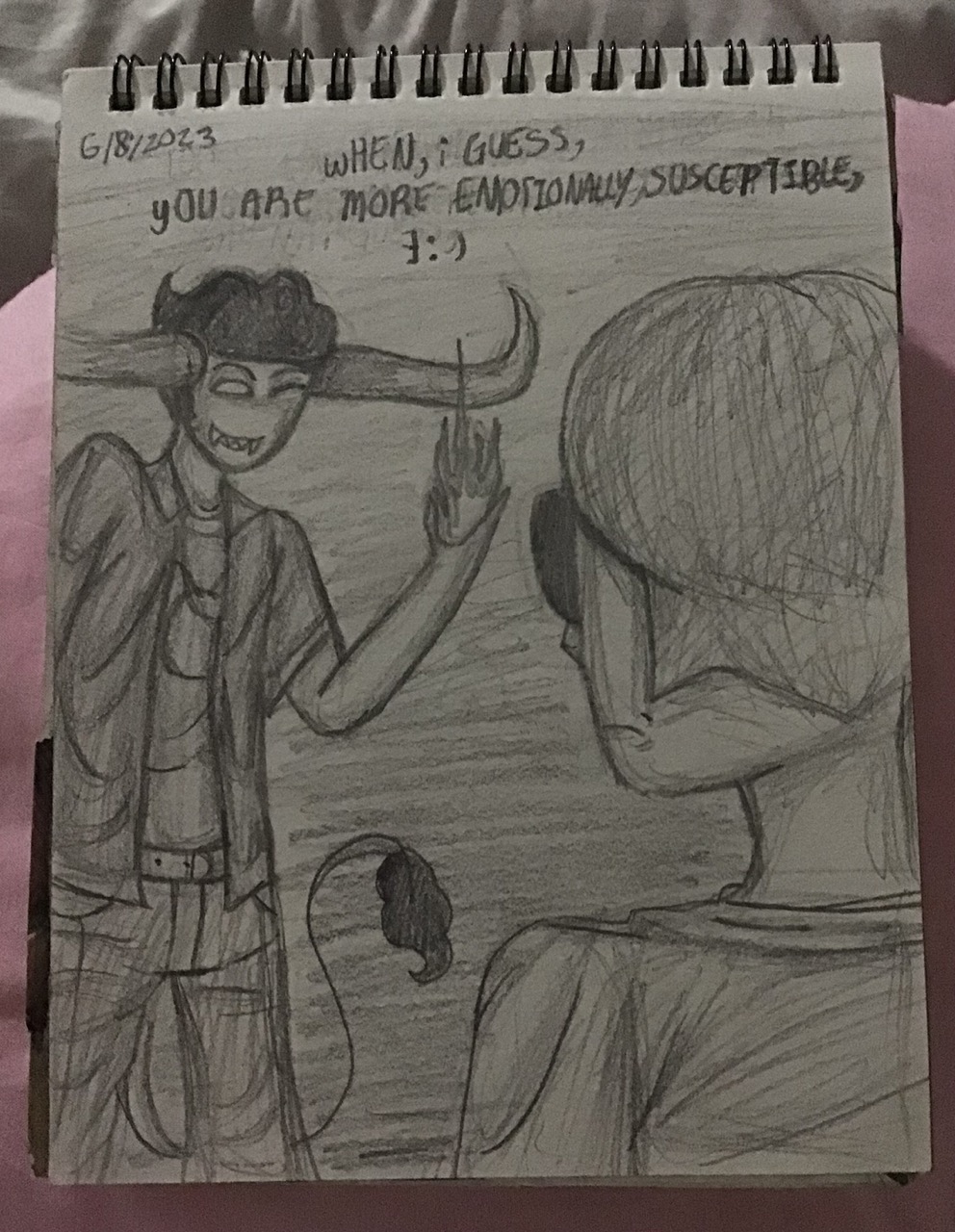 A traditional and simplified redrawing of panel 3491 from Homestuck.